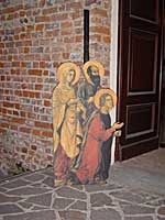Santa Caterina d'Alessandria, San Paolo e Sant'Ansano, patrono di Siena, invitano alla mostra