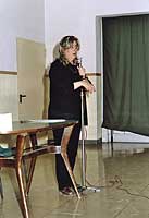  La professoressa Mariella Carlotti, autrice del libro 'Figlia del tuo Figlio' - una guida alla Maest di Duccio - inizia la sua presentazione